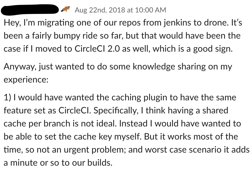 Feature request for drone-cache from a colleague