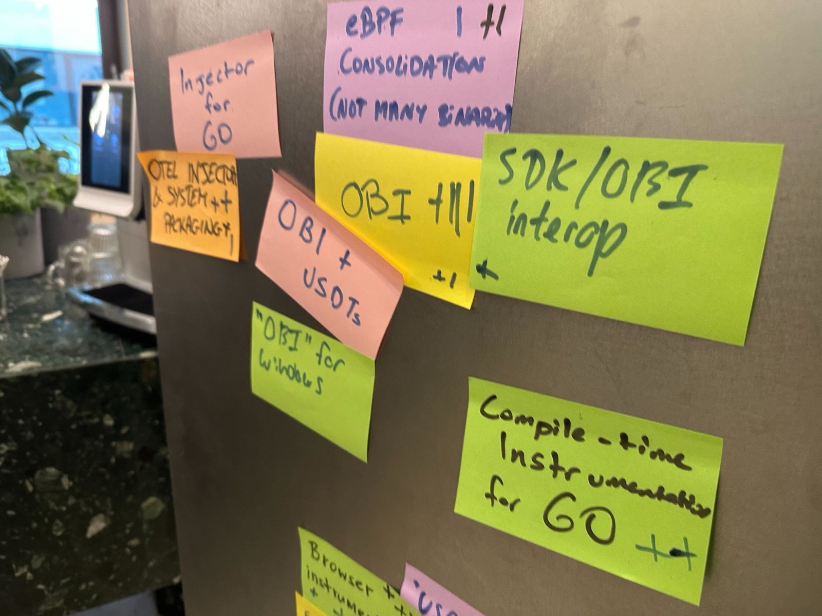 Session brainstorming — Go instrumentation topics cluster together